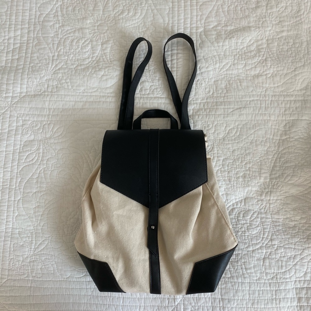 Deux Lux leather and canvas backpack